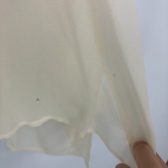 *flaw* NWT  100% silk top Blouse Rhinestone Large - Picture 8 of 8